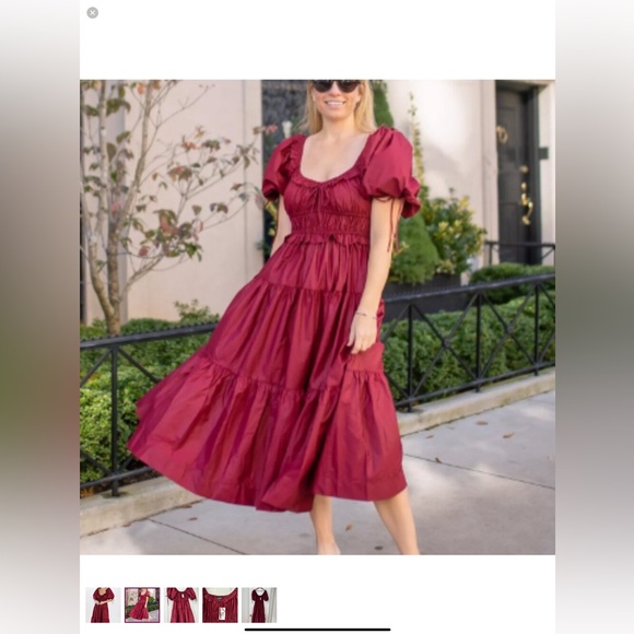 En Saison Brielle Rich Red Midi Dress - Picture 1 of 9